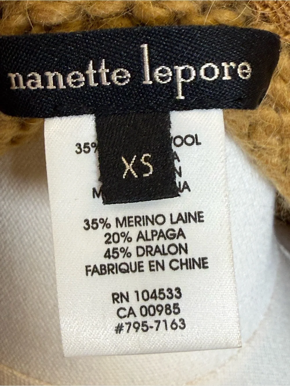Nanette Lepore Chunky Soft Alpaca Wool Blend Cropped Cardigan Women’s Size XS
